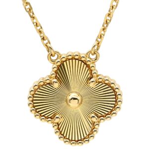 ヴァンクリーフアーペル Van Cleef & Arpels ネックレス ヴィンテージ アルハンブラ イエローゴールド Au750 18K ギヨシェ VCARP4KL00 【中古】