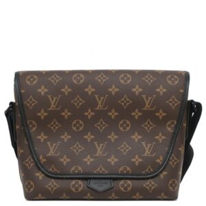 ルイヴィトン LOUIS VUITTON ショルダーバッグ マグネティック メッセンジャー モノグラムマカサー モノグラム マットブラック金具 茶 黒 M45557 RFID 【中古】中古美品