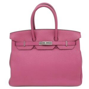 エルメス HERMES ハンドバッグ バーキン 35 トゴ トスカ シルバー金具 赤紫 R 【中古】中古美品