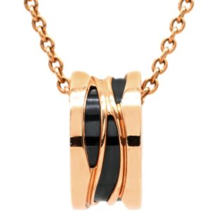 ブルガリ BVLGARI ネックレス ビーゼロワン レジェンド ネックレス ピンクゴールド×ブラック 黒 B-zero1 750 18K PG 18金 ペンダント CL858532 【中古】