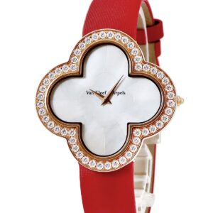 ヴァンクリーフアーペル Van Cleef & Arpels アルハンブラ タリスマン VCAR030100 K18PG無垢 純正ダイヤ メンズ レディース 腕時計クオーツ シルバー 【中古】