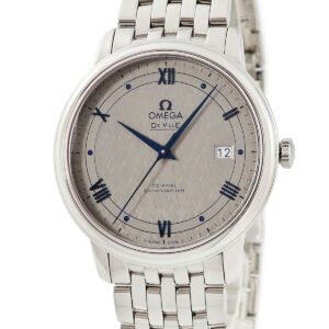 オメガ OMEGA デヴィル プレステージ クロノメーター 424.10.40.20.06.002 デビル グレー メンズ 腕時計自動巻き グレー 【中古】