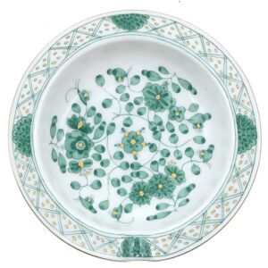 マイセン MEISSEN 雑貨 インドの華 アッシュトレイ 灰皿 9cm 陶磁器 ホワイト×グリーン 白 緑 花柄 小物入れ ヴィンテージ 53544 【中古】中古美品