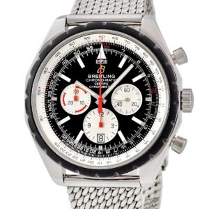 ブライトリング BREITLING ナビタイマー クロノマチック 49 A436B20ACA A14360 OH済 クロノグラフ デイト メンズ 腕時計自動巻き ブラック 【中古】中古美品
