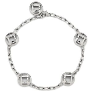 カルティエ Cartier ブレスレット パシャ グリッド 5モチーフ チェーン ホワイトゴールド 750WG 18K 18金 【中古】中古美品