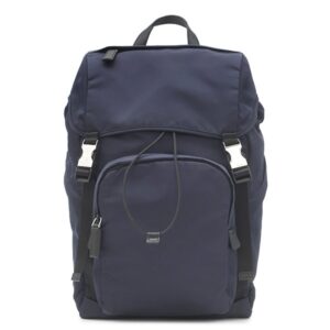 プラダ PRADA リュック・デイパック TESSUTO MONTAG バックパック ナイロン ネイビー シルバー金具 紺 トライアングルロゴ 2VZ135 【保存袋】 【中古】中古美品