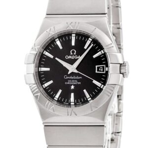 オメガ OMEGA コンステレーション コーアクシャル クロノメーター 123.10.35.20.01.001 ブラック デイト メンズ 腕時計自動巻き ブラック 【中古】中古美品