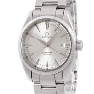オメガ OMEGA シーマスター アクアテラ 2518.30.00 シルバー サンレイ デイト バー メンズ 腕時計クオーツ シルバー 【中古】中古美品