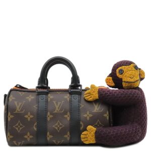 ルイヴィトン LOUIS VUITTON 2WAYバッグ キーポルXS モンキー モノグラムキャンバス モノグラム ブラック金具 茶 ハンドバッグ ショルダー M80118 RFID 【中古】