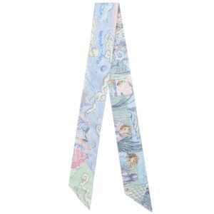 エルメス HERMES スカーフ ツイリー シルク ブルージーン×ローズ×ヴェールヴェロネーズ 新品 未使用 【City of Light/シティー オブ ライト】 【箱】 【中古】