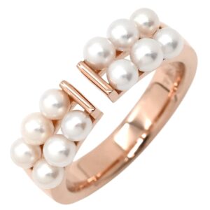 タサキ TASAKI リング 指輪 プチパール パールホワイト×ピンクゴールド 真珠 TASAKI 18K PG SG750 12粒 淡水パール 7.5号 RC-4484-18KSG 【中古】中古品