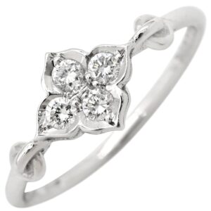 カルティエ Cartier リング 指輪 ヒンドゥ ダイヤリング ホワイトゴールド #49(JP9) ダイヤモンド 750 18K 蓮の花 【中古】中古品
