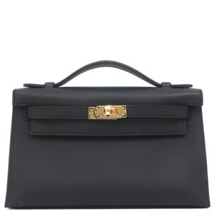 エルメス HERMES ハンドバッグ ポシェットケリー ミニ ヴォースイフト ブラック ゴールド金具 新品 未使用 黒 2025年製 K 【箱】 【中古】