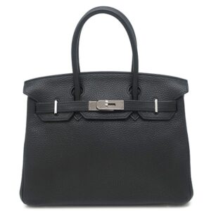 エルメス HERMES ハンドバッグ バーキン30 トリヨンクレマンス ブラック シルバー金具 黒 □M 【保存袋】 【中古】中古品