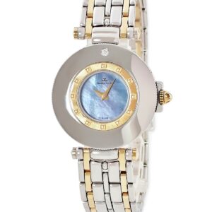 ジャガールクルト JAEGER LECOULTRE ランデヴー 421.5.09 純正ダイヤ ブルー シェル 回転ベゼル ランデブー レディース 腕時計クオーツ ブルー 【中古】中古美品