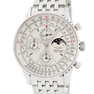 ブライトリング BREITLING ナビタイマー オリンパス セミパーペチュアルカレンダー A190G12NP A19340 月相 メンズ 腕時計自動巻き シルバー 【中古】中古美品