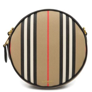 バーバリー BURBERRY ショルダーバッグ アイコンストライプ ルイーズバッグ ポリウレタン レザー 熱可塑性ポリウレタン アーカイブベージュ ゴールド金具 チェック ショルダー クロスボディ 8051846 【保存袋】 【中古】未使用保管品