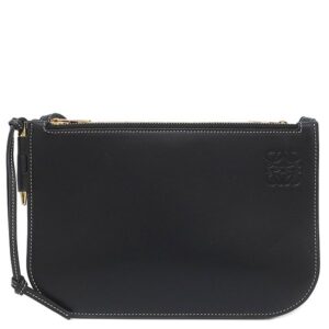 ロエベ LOEWE ショルダーバッグ ゲート ダブルジップ ポーチ レザー ブラック ゴールド金具 黒 113.54.Z43 【箱】 【中古】中古美品