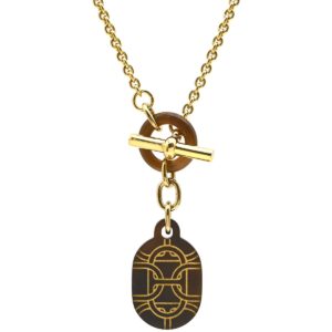 エルメス HERMES ネックレス シェーヌダンクル GP バッファローホーン ドレ ゴールド金具 シェーヌダンクル 【箱】 【中古】