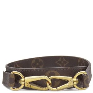 ルイヴィトン LOUIS VUITTON ショルダーストラップ モンテーニュ モノグラムキャンバス モノグラム ゴールド金具 モノグラム 茶 ショート ショルダーストラップ 【保存袋】 【中古】