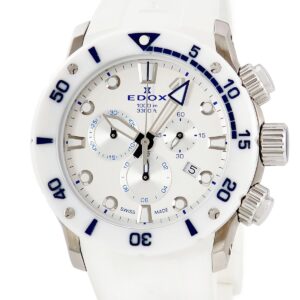 エドックス EDOX クロノオフショア1 クロノグラフ ジャパン リミテッド 10242-TINB-BBUINGM 日本限定 メンズ 腕時計クオーツ ホワイト 【中古】