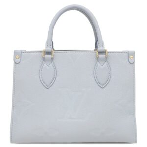 ルイヴィトン LOUIS VUITTON 2WAYバッグ オンザゴー PM モノグラムアンプラント ライトブルー ゴールド金具 M46840 RFID 【中古】中古品