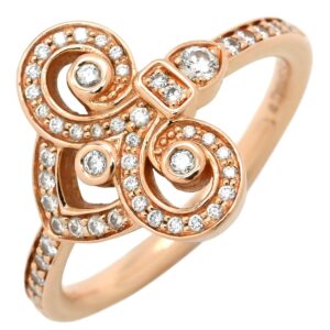 ティファニー Tiffany & Co リング 指輪 フルール ド リス ダイヤ ローズゴールド ピンクゴールド T＆Co. 750 RG PG エルサ ペレッティ ユリ 12号 【中古】中古品