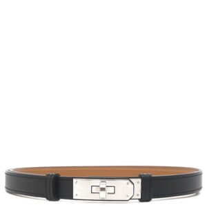 エルメス HERMES ベルト ベルト ケリー 18 ヴォーエプソン GP ブラック×ゴールド シルバー金具 ターンロック金具 スライド調節 Z刻印(2025年製) 【箱】 【中古】