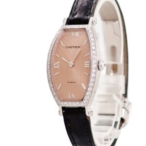カルティエ Cartier トノー SM WA502051 K18WG無垢 純正ダイヤ ギョウシェ ヴィンテージ レディース 腕時計手巻き ピンク 【中古】