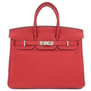 エルメス HERMES ハンドバッグ バーキン 25 ヴェルソ トゴ ルージュカザック×ルージュアッシュ シルバー金具 赤 ボルドー バイカラー Z 【中古】中古美品