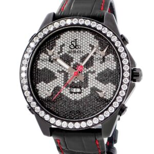 ジェイコブ JACOB&CO 5タイムゾーン スカル リミテッド JC-SKULL9D 47mm 純正ダイヤ 骸骨 ドクロ GMT 限定 メンズ 腕時計クオーツ ブラック 【中古】中古美品