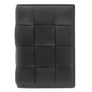ボッテガヴェネタ BOTTEGA VENETA パスポートケース カセット カーフ ブラック 黒 【中古】中古美品