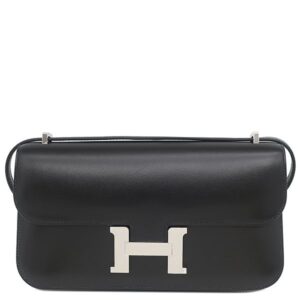 エルメス HERMES ショルダーバッグ コンスタンス エラン ミロワール ボックスカーフ ブラック シルバー金具 黒 2025年製 K 【箱】 【中古】未使用保管品