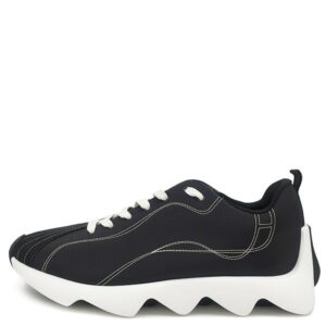 エルメス HERMES スニーカー アンヴォル キャンバス スウェード ブラック #41.5 黒 Envol ソルド品 H221894Z 【保存袋】 【中古】未使用保管品