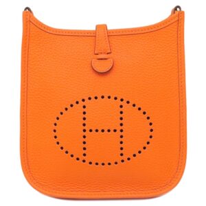 エルメス HERMES ショルダーバッグ エヴリン TPM 16 トリヨンクレマンス オレンジミニアン シルバー金具 2024年製 W 【保存袋】 【中古】新品同様品