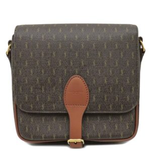 サンローラン SAINT LAURENT ショルダーバッグ ル モノグラム ミディアム サッチェル PVC レザー チェスナット ゴールド金具 茶 YSL ロゴ 総柄 668582 【保存袋】 【中古】新品同様品