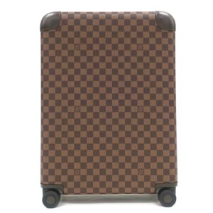【★3％OFFクーポン】ルイヴィトン LOUIS VUITTON キャリーバッグ ホライゾン 55 ダミエキャンバス ダミエエベヌ シルバー金具 茶 TSAロック 4輪 イニシャル刻印入り N23304 【保存袋】 【中古】新品同様品