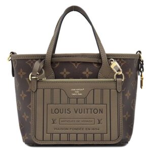 ルイヴィトン LOUIS VUITTON 2WAYバッグ ネヴァーフル インサイドアウト BB モノグラムキャンバス グレインレザー モノグラム×ダークファンゴ ゴールド金具 リバーシブル グレージュ M12109 RFID 【保存袋】 【中古】