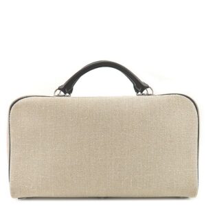 エルメス HERMES ハンドバッグ サックアンヴィ36 キャンバス カーフ ベージュ×ブラック 黒 オレンジ系 ボストンバッグ A 【保存袋】 【中古】新品同様品