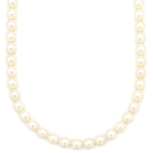 ミキモト MIKIMOTO ネックレス あこやパール パールホワイト×シルバー MIKIMOTO 真珠 1連 【中古】中古美品