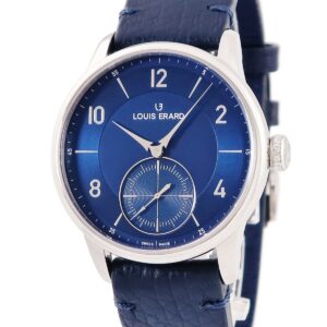 ルイ・エラール LOUIS ERARD エクセレンス スモールセコンド カラーダイアル LE34248AA05BVA134 未使用 青 メンズ 腕時計自動巻き ブルー 【中古】