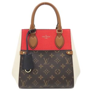 ルイヴィトン LOUIS VUITTON 2WAYバッグ フォールド トート PM モノグラムキャンバス カーフ スリーズ×クレーム×ノワール ゴールド金具 ショルダー M45389 SR4200 【中古】