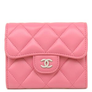 シャネル CHANEL チェーンウォレット ミニ チェーンクラッチ ラムスキン ピンク シルバー金具 ココマーク AP0238 31****** 【箱】 【中古】中古美品