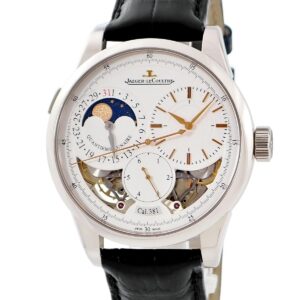 ジャガールクルト JAEGER LECOULTRE デュオメトル カンティエーム ルネール Q6043420 602.3.24.S K18WG無垢 デイト メンズ 腕時計手巻き シルバー 【中古】中古美品