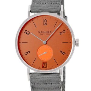 ノモス NOMOS タンジェント 38 デイト ポップオレンジ 179.S13 未使用 スモールセコンド 限定 メンズ 腕時計手巻き オレンジ 【中古】未使用保管品