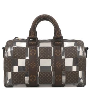 ルイヴィトン LOUIS VUITTON 2WAYバッグ キーポル バンドリエール 25 モノグラムキャンバス PVC モノグラムチェス 茶 スケルトン ブラウン金具 M20872 RFID 【中古】中古美品