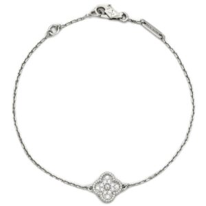 ヴァンクリーフアーペル Van Cleef & Arpels ブレスレット スウィート アルハンブラ ホワイトゴールド Au750 18K WG ダイヤモンド 12石 VCARO85600 【中古】