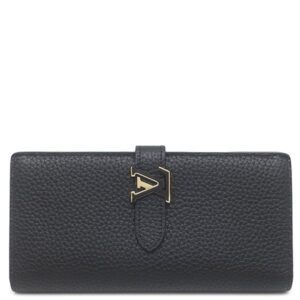 ルイヴィトン LOUIS VUITTON 長財布 LV ヴェルティカル ウォレット グレインレザー ブラック ゴールド金具 二つ折り M81330 RFID 【箱】 【中古】新品同様品