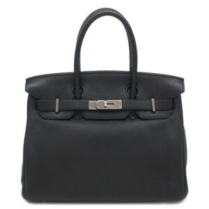 エルメス HERMES ハンドバッグ バーキン30 トリヨンクレマンス ブラック シルバー金具 黒 □K 【箱】 【中古】中古品