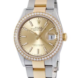 ロレックス ROLEX デイトジャスト 36 126283RBR ランダム番 K18YG×SS コンビ 純正ダイヤ シャンパン メンズ 腕時計自動巻き ゴールド 【中古】中古美品